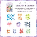 Kleurrijke mozaïek pixel washi sticker set met 10 vellen voor DIY scrapbooking - Als Mist en Gordijn