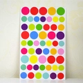 Set di adesivi rotondi colorati per scrapbooking e progetti di organizzazione - Serie a Pois