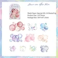 Washi-stickerset Cloud Foam voor DIY-scrapbooking met doorschijnende bubbelontwerpen - Wolken Melkschuim