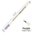 Metallic purple brush marker with soft fiber tip for DIY scrapbooking and art design - Purple