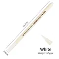 White metallic brush marker for DIY calligraphy and scrapbooking on black paper - White
