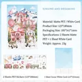Singing and Dreaming themed DIY 3D scene stickers with pink buildings and PET decals - Singing and Dreaming