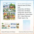 Lotus Summer series 3D scenic stickers with PET material and white card background - Summer Lotus