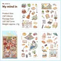 Waterproof PET stickers My Mind In set featuring cozy home scenes with cats and plants - Haven of Heart