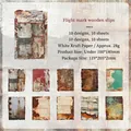 Vintage-Scrapbooking-Papier mit rostigen Holz- und Nautikmotiven, Set mit 10 Blatt Deko - Navigationsschild