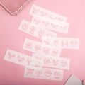 Set of translucent white plastic drawing templates with fun facial expression cutouts - Emoji