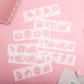 Hollow painting template with dessert and snack patterns for DIY drawing and scrapbooking - Foodie Time