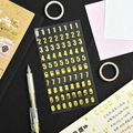 3D golden numeric stickers with 0-9 digits for DIY scrapbooking and creative crafts - Bronzing Gold Numbers