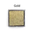 Washable square finger paint ink pad in metallic gold color for kids DIY crafts - Gold