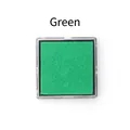 Washable square green ink pad with transparent lid for children finger painting - Green