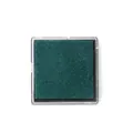 Washable square finger paint ink pad for kids in dark green color with clear lid - Dark Green