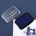 Deep blue water-based pigment ink stamp pad with sponge cushion and clear lid for DIY crafts - Vintage Deep Blue