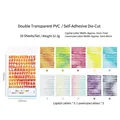 Buntes Set aus 10 Verlaufs-PVC-Buchstabenaufklebern mit Groß- und Kleinbuchstaben für Kinder - Gradient Mehrfarbig