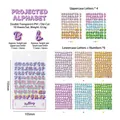 Rolling Alphabet Aufkleber Set mit 10 PVC Bögen für Scrapbooking und Basteln - 3D-Projektion