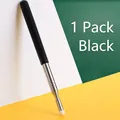 Retractable teacher pointer with black foam handle and white felt tip 1-pack - Plain Style / Black