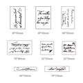 Set de 8 sellos de madera vintage con frases inspiradoras en caligrafía inglesa - Juego de Sellos de Fuente Artística