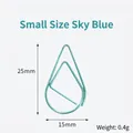 Sky blue water drop shaped paper clip small size 25mm length for stationery decoration - Small Sky Blue