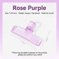 Clip in acrilico viola rosa trasparente 7,3x4,6 cm per ufficio o acconciatura - Viola Roseo