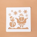 Pochoir de Noël avec bonhomme de neige et Père Noël pour peinture enfant - Style Bonhomme de Neige et Père Noël (N° 7)
