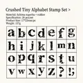 Retro 28-piece wooden alphabet stamp set with vintage broken font and rubber finish - Lowercase Letters