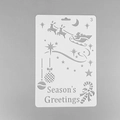 Reusable Christmas stencil with Santa sleigh and Season's Greetings for DIY scrapbooking - Season's Greetings (3)