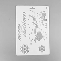 White Christmas stencils for scrapbooking with Merry Christmas and Santa Claus designs - Santa Sleigh (4)