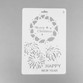 White Christmas DIY stencil with Merry Christmas and Happy New Year wreath patterns - Christmas Wreath (5)
