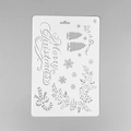 White Christmas plastic stencil with Merry Christmas lettering and festive patterns - Merry Christmas (6)