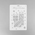 White Christmas hollow stencil with Merry Christmas text and gift box patterns - Christmas Gift Box (7)