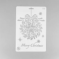 Christmas hollow DIY stencil with Joy and Merry Christmas floral wreath design number 10 - Christmas Ball (10)