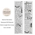 Ruban PET vintage avec illustrations de papillons noirs et phrases en cursive anglaise - Vallée des Papillons