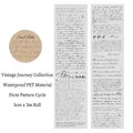 Ruban adhésif PET vintage lettres anglaises 5cmx3m autocollants décoratifs étanches - Notes de Voyage