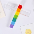 Rainbow gradient ink pad in a transparent long box with 6 candy colors for DIY finger art - Yellow-Green