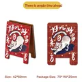 Cute retro cat wooden message holder desk stand for photos and memos in red finish - HAVE A LOT OF TIME