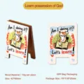 Cute wooden cat card holder and photo stand for desk organization and stationery - God of Learning