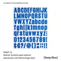 Donkerblauwe alfabet- en nummerstickers voor telefoonhoesjes en doe-het-zelf scrapbooking - Donkerblauw