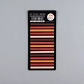 300 hojas de notas adhesivas translúcidas ultra finas, 5 colores cálidos en PET, 50x4mm - 300 Piezas/Paquete / Pasión de Llama