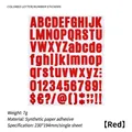 Rode alfabet en cijfer stickers voor creatieve DIY telefoonhoesjes decoratie - Rood