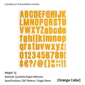 Oranje alfabet- en nummerstickers van 230x194mm synthetisch zelfklevend papier - Oranje