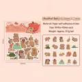 Lot de 40 autocollants de dessin animé Capybara avec des motifs décoratifs mignons - Bala Bouddhiste