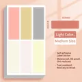 Pegatinas de nombre rectangulares Morandi impermeables 63x22mm pack 60 piezas - Color Claro Morandi - Mediano (60 Unidades)