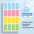 Etiquetas adhesivas Morandi impermeables, nombres de 15x30mm en 4 colores - Multicolor Claro - Pequeño (160 Unidades)