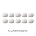 Set of 10 round sponge stamper pads for DIY painting, size 30x11mm, white color - 10 Pieces (30x11mm) / 10 Pcs Round 3D Sponges