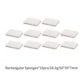 Set of 10 long sponge pads for DIY painting with wood handles and 50x35x7mm size - 10 Pieces (50x35x7mm) / 10 Pcs Square Flat Sponges