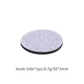30mm round hook side sponge brush with wooden handle and grey hook surface - 1 Piece (30x3mm) / Single Round Hook Surface