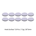 Set of 10 purple round 30mm hook surface pads for sponge stamp DIY painting - 10 Pieces (30x3mm) / 10 Pcs Round Hook Surfaces