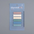 Set di foglietti adesivi Morandi con righello e fori per raccoglitore a sei colori - Carta Blu Set Completo di 6 Colori