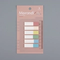 Set di foglietti adesivi Morandi 6 colori con base righello per indicizzazione - Carta Rosa Striscia Sottile di 6 Colori