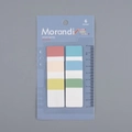 Segnapagina adesivi Morandi con righello trasparente e design forato a 6 colori - Carta Blu Striscia Larga di 6 Colori