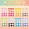 Wasserfestes PET Alphabet Aufkleber Set mit 8 bunten Farben für kreative Tagebücher - Vibrant Letters - Mit Weißer Tinte (8 Blatt/Set)